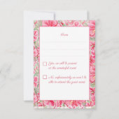 ハイビスカス&レースRED 出欠カード (裏面)