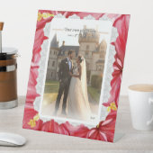 ハイビスカス&レースRED 台座サイン (インサイチュ)