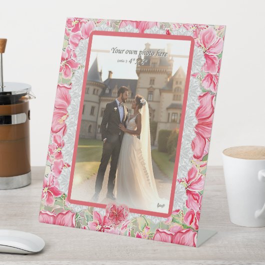 ハイビスカス&レースRED 台座サイン (インサイチュ)