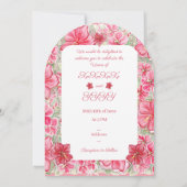 ハイビスカス&レースRED 招待状 (裏面)