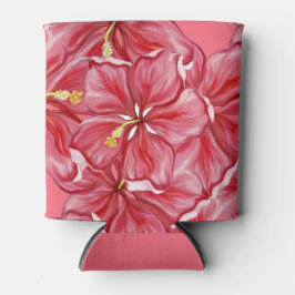 ハイビスカス&レースRED 缶クーラー