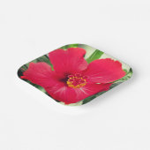 ハイビスカス・ローザ・シネンシスの紅花 ペーパープレート (傾斜あり)