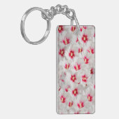 ハイビスカス – 中国のバラ花柄 キーホルダー (正面左)