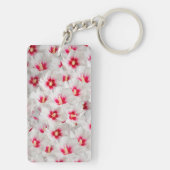 ハイビスカス – 中国のバラ花柄 キーホルダー (裏面)