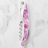 ハイビスカス – 中国のバラ花柄 ソムリエナイフ (正面)