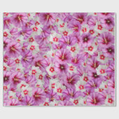 ハイビスカス – 中国のバラ花柄 ラッピングペーパー (フラット)