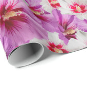 ハイビスカス – 中国のバラ花柄 ラッピングペーパー (ロールコーナー)