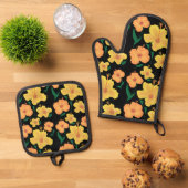 ハイビスカス 鍋つかみ&鍋敷きセット (トップダウン)