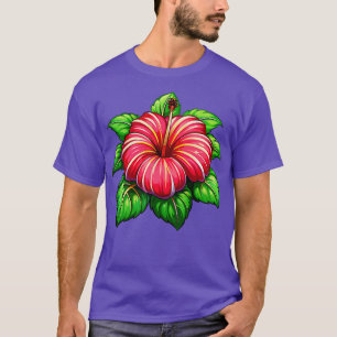 ハイビスカスTシャツ19 Tシャツ