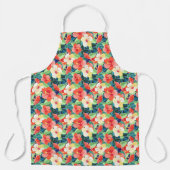 ハイビスカラフルカスパターン エプロン (正面)