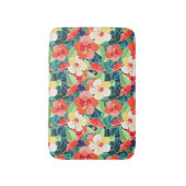 ハイビスカラフルカスパターン バスマット (正面縦)