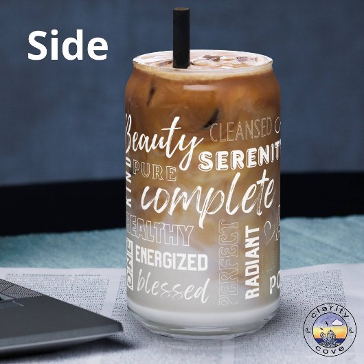 ハイビーブ私は前向きエネルギーされた水 ガラス缶