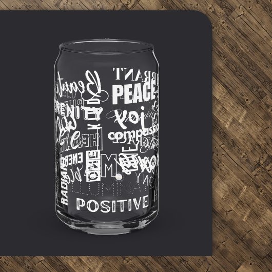 ハイビーブ私は前向きエネルギーされた水 ガラス缶