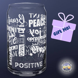 ハイビーブ私は前向きエネルギーされた水 ガラス缶