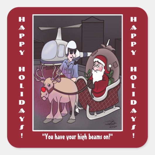 ハイビームスクエアステッカー スクエアシール (正面)