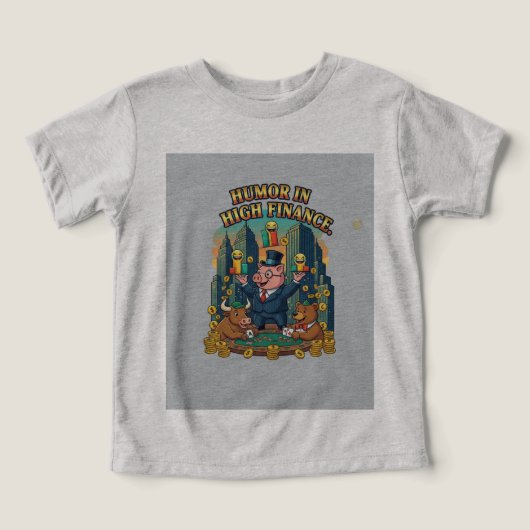ハイファイナンスにおけるユーモア Tシャツ (デザイン正面)