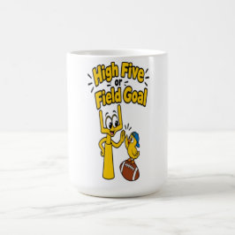 ハイファイブかフィールドゴールか 面白い アメリカンフットボール カートゥーン キッズ コーヒーマグカップ