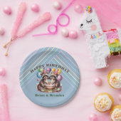 ハイファイブバースデーパーティー双生児マケーベビールーン ペーパープレート (パーティー)