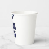 ハイファイブレトロストライプブルー 紙コップ (左)