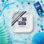 ハイファイブレトロストライプ紙プレート ペーパープレート (パーティー)