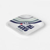 ハイファイブレトロストライプ紙プレート ペーパープレート (傾斜あり)