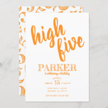 ハイファイブ誕生日招待状