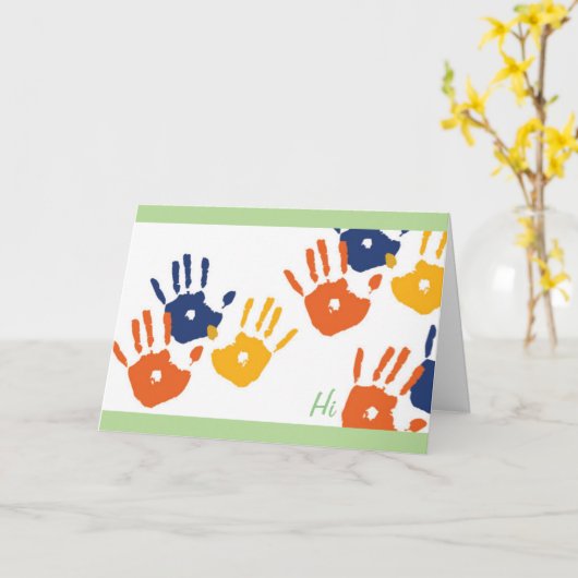 ハイファイブ カード (黄色い花)