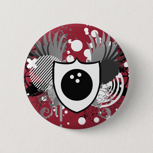 ハイファイボーリング 缶バッジ (正面)