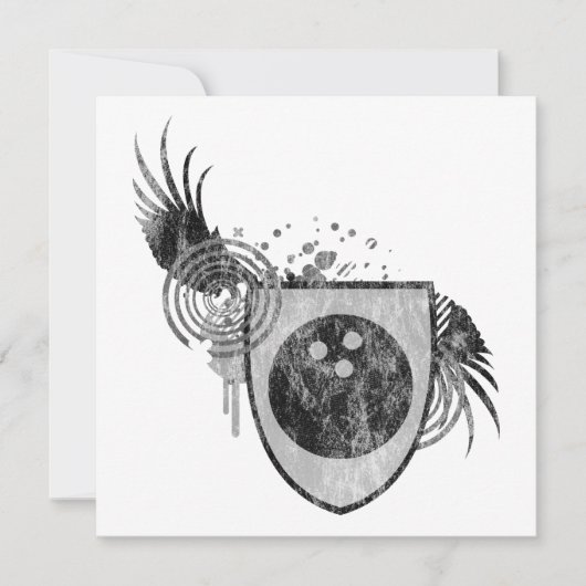 ハイファイ ボウリングボール エンブレム 招待状 (正面)