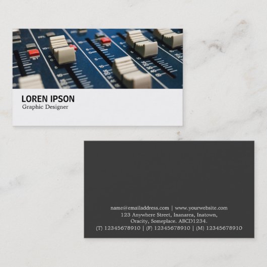 ハイファイ – ミキシングデスク 名刺 (正面/裏面)