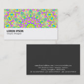 ハイファイ – 0121 -カラフル万華鏡のように千変万化するパターン 名刺 (正面/裏面)