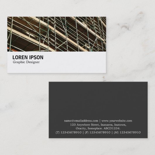 ハイファイ- 044 -足場 名刺 (正面/裏面)