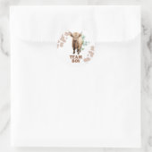 ハイファーまたはブルカウチームボーイステッカー ラウンドシール (バッグ)