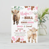 ハイファーまたは牛の性別が家畜を明らかにする 招待状 (スタンド正面)