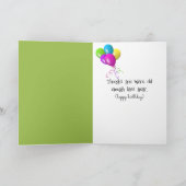 ハイファーカウズ誕生日ユーモア カード (内部)