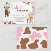 ハイファー又は牛の性別開示本ベビー エンクロージャーカード (正面/裏面)