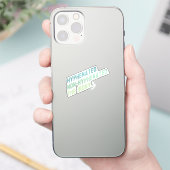 ハイフネーションが行われていない皮肉のおもしろい引用文 シール (スマートフォン)