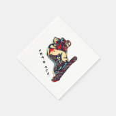 ハイフライヤー – スノーボーディングフール スタンダードカクテルナプキン (角)