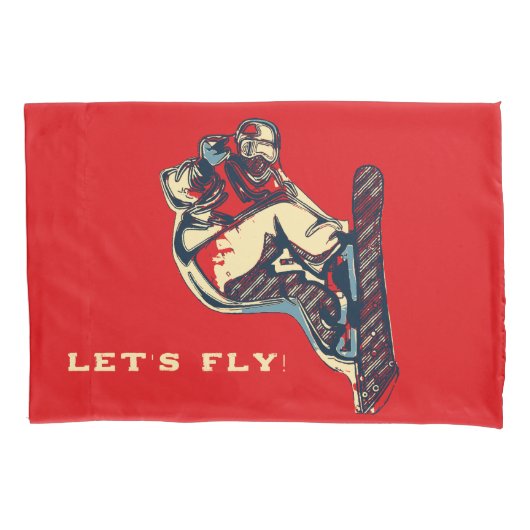 ハイフライヤー！ – スノーボードフール枕ローケース 枕カバー (正面)