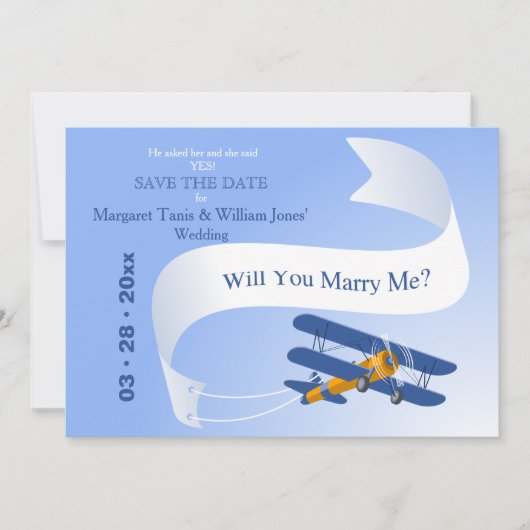 ハイフライヤー セーブ・ザ・デート アナウンスメント 招待状 (正面)