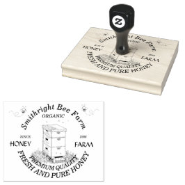 ハイブのゴム印を付けた蜂蜜農場 ラバースタンプ