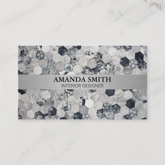 ハイブテキスタイル | モダン抽象芸術 名刺 (正面)