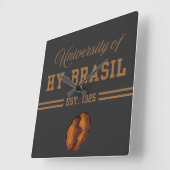 ハイブラジル大学 1325年創立 スクエア壁時計 (傾斜)