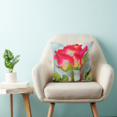 ハイブリッグランジド茶バラポップ・アートのアート水彩花 クッション (椅子)