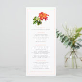 ハイブリッドティーバラオレンジ結婚色の水色のメニュー メニュー (スタンド正面)