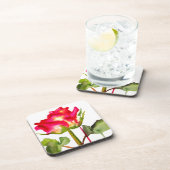 ハイブリッドティーバラ水モダン彩花芸術 コースター (右側)