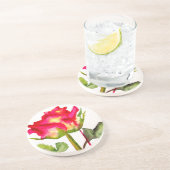 ハイブリッドティーバラ水モダン彩花芸術 コースター (側面)