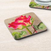 ハイブリッドティーバラ水モダン彩花芸術 コースター (左側)