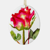 ハイブリッドティーバラ水モダン彩花芸術 セラミックオーナメント (右)
