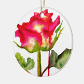 ハイブリッドティーバラ水モダン彩花芸術 セラミックオーナメント (左)